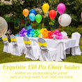thumbnail image 5 of 150 Pcs Spandex Chair Sashes Bows Bands Chair Covers Decorations Elastic Ribbon Seat Ties for Wedding Birthday Party Banquet Hotel Events Ceremony(Yellow), 5 of 14