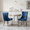 Blue, variant on Modern, High-end Tufted Solid Wood Contemporary Velvet Upholstered Dining Chair with Chrome Stainless Steel Plating Legs, Nailhead Trim, Set of 2