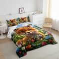 thumbnail image 3 of Manfei Cute Cartoon Flower Bedding Comforter Set,Kawaii Wild Fox Twin Comforter Sets,Multicolor Floral Kawaii Daisy Bedding Set For Girl,Super Cozy Room Decor Reversible,2pcs, 3 of 8