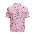 thumbnail image 5 of CCRFTGI Mens Golf Polo Print Breathable Relaxed Fit T-Shirt Tennis Outdoor Casual Shirts Pink 3XL, 5 of 5