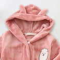 thumbnail image 5 of Gibobby Toddler Boys Girls Kids Hooded Bathrobe,Soft Flannel Loungewear Robe with Adjustable Tie,Cartoon Print,for Toddlers to Kids 18 Month 2T 3T 4T 5T 6T Kids Pajamas,Red,Size 11-12T, 5 of 6