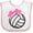 White and Pink, variant on Inktastic Volleyball with Pink Bow Boys or Girls Baby Bib