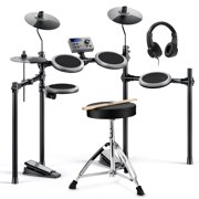 Electric Drums set for Beginner with 150+ Sounds Quiet Mesh Drum Pads Throne Sticks