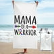 thumbnail image 1 of Mamá de un guerrero: toalla de playa para concienciar sobre el cáncer infantil, toallas de baño de microfibra, manta de playa suave para desfiles, natación, yoga, mujeres y hombres, 1 of 4