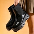 thumbnail image 4 of Miqool Womens Rain Boots, Waterproof Platform Rubber Chelsea Rainboots, Comfortable Short Ankle Garden Boots for Outdoor Work, 4 of 7