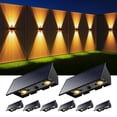 thumbnail image 1 of Luces solares de pared Roopure para exteriores, paquete de 8 unidades, blanco cálido, IP65, 1 of 8