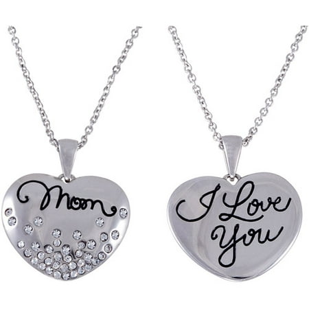 Connections from Hallmark Clear Crystal Accent Stainless Steel Mom ...