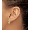 thumbnail image 3 of 14K White Gold Oval Citrine And Diamond Earrings (Width 5.2) (Length 14.5) - Jbsp, 3 of 5