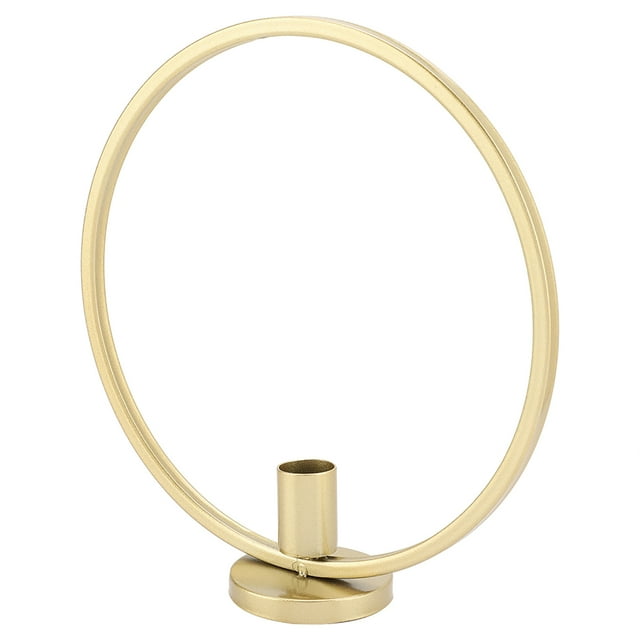 Candle Holder, Durable Metal Material Artistic Round Candlestick, Livingroom Office Study For Home