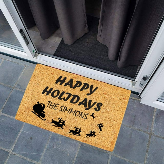 Clearance!Ymkly Christmas Decor,Christmas Machine Washable Durable Non-Slip Outdoor Floor Mats,Blanket Ladder