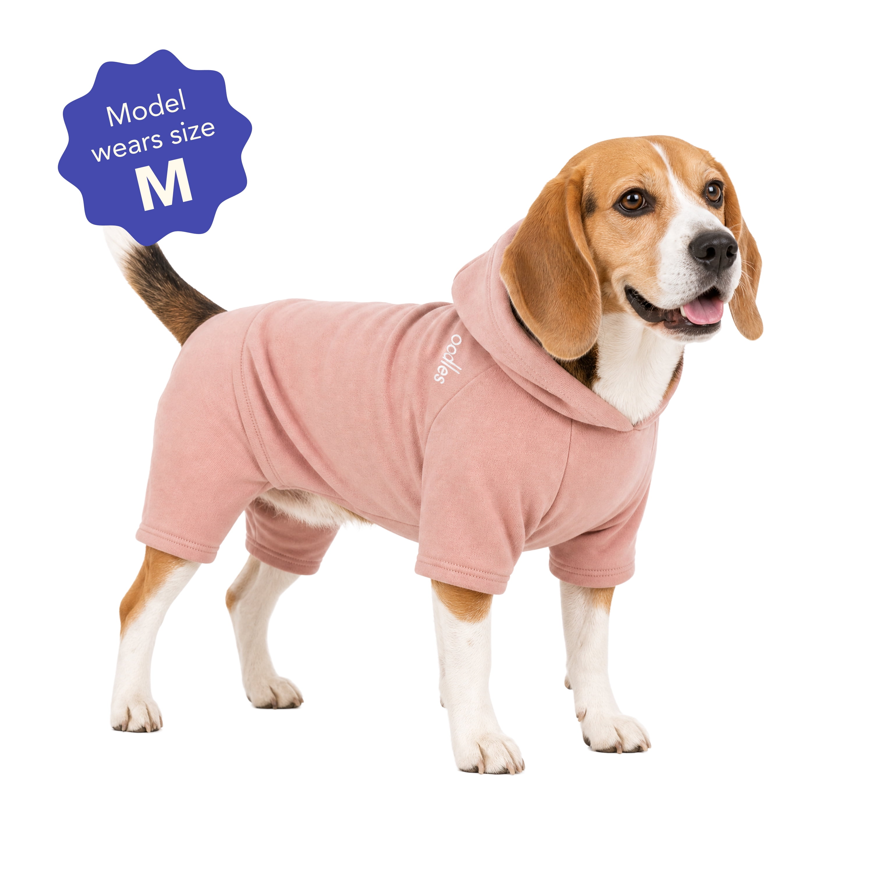 Oodles Hooded Fall One Piece Dog Workout Suit, Red, Medium