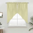 thumbnail image 5 of Yellow Striped Kitchen Window Curtains, Swag Curtains Valance for Bedroom Living Room Bathroom, Modern Simple Farmhouse Beige Vintage Rod Pocket Window Treatment Curtain Block Drapes 2 Panels 36"x63", 5 of 9