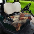 thumbnail image 2 of Golf Cart Seat Covers for 2 Seater,Brown Gray Plaid Microfiber Cart Seat Towel Blanket,Country Abstract Gradient Chic Check Absorbent Breathable Non Slip Bench Seats Protector for Golf Course 51"x31", 2 of 9
