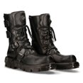 thumbnail image 2 of New Rock 391-S18 Black Leather Mid Calf Boots 43, 2 of 8
