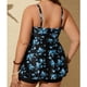 thumbnail image 4 of Trajes de baño Amzcrzy Tankini para mujer, trajes de baño, traje de baño de bikini para mujer, estampado de moda con almohadilla para el pecho sin aros, traje de baño de bikini azul, 2XL, 4 of 7