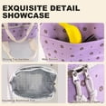 thumbnail image 7 of Cute Corduroy Lunch Bag for Women Men, Insulated Lunch Box Tote Bag Reusable Leakproof Bento Cooler Bag for Office Work Picnic Travel (Purple Flowers), 7 of 7