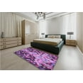 thumbnail image 4 of Ahgly Company Indoor Rectangle Patterned Dark Magenta Purple Area Rugs, 6' x 9', 4 of 6