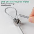 thumbnail image 4 of 10PCS Stainless Steel Cable Clamps, 316 Stainless Steel Cable Clamps with Hexagonal Screws and Wrench, Rope Clamps for Wire Rope, Clothesline Tensione, 4 of 5