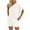 White, variant on Lindreshi Womens 2 Piece Shorts Outfit Two-Piece Women's Summer Printed and Solid Shoulder Top and with Pocket Shorts Set Suit