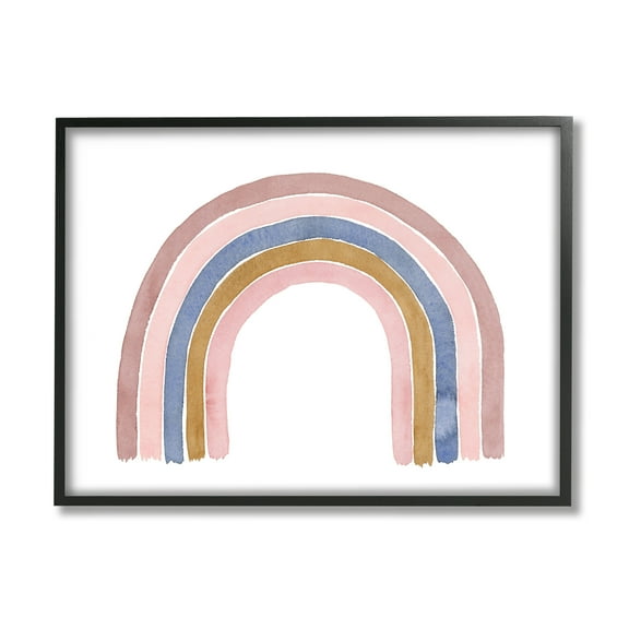 Stupell Indtries Minimal Five Arch Rainbow Pink Blue Gold,14 x 11,Design by Lucille Price