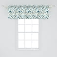 thumbnail image 2 of Ambesonne Geometric Window Valance, Abstract Lines Dots, 54" X 18", Blue Eggshell Black, 2 of 3
