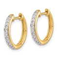 thumbnail image 2 of Auriga Fine Jewelry 14k Yellow Gold Diamond Complete Hinged Hoop Earrings for Women, 2 of 5