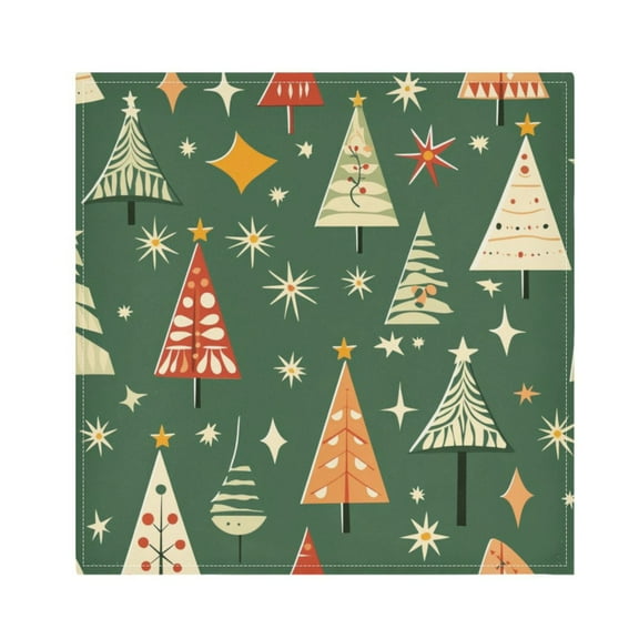 Qxltty A Pattern Of Christmas Trees and Stars Napkins 20×20in Perfect for Parties Dinners Weddings Cocktail Housewarming Cloth Napkins Set of 6