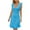 Blue, variant on Diufon Dresses for Women Casual U Neck Fly Sleeve Dress Solid Color Ruffle Midi Derss