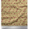 thumbnail image 1 of Soimoi Rayon Fabric Leaves & Berries Fruits Print Sewing Fabric Yard 42 Inch Wide, 1 of 5