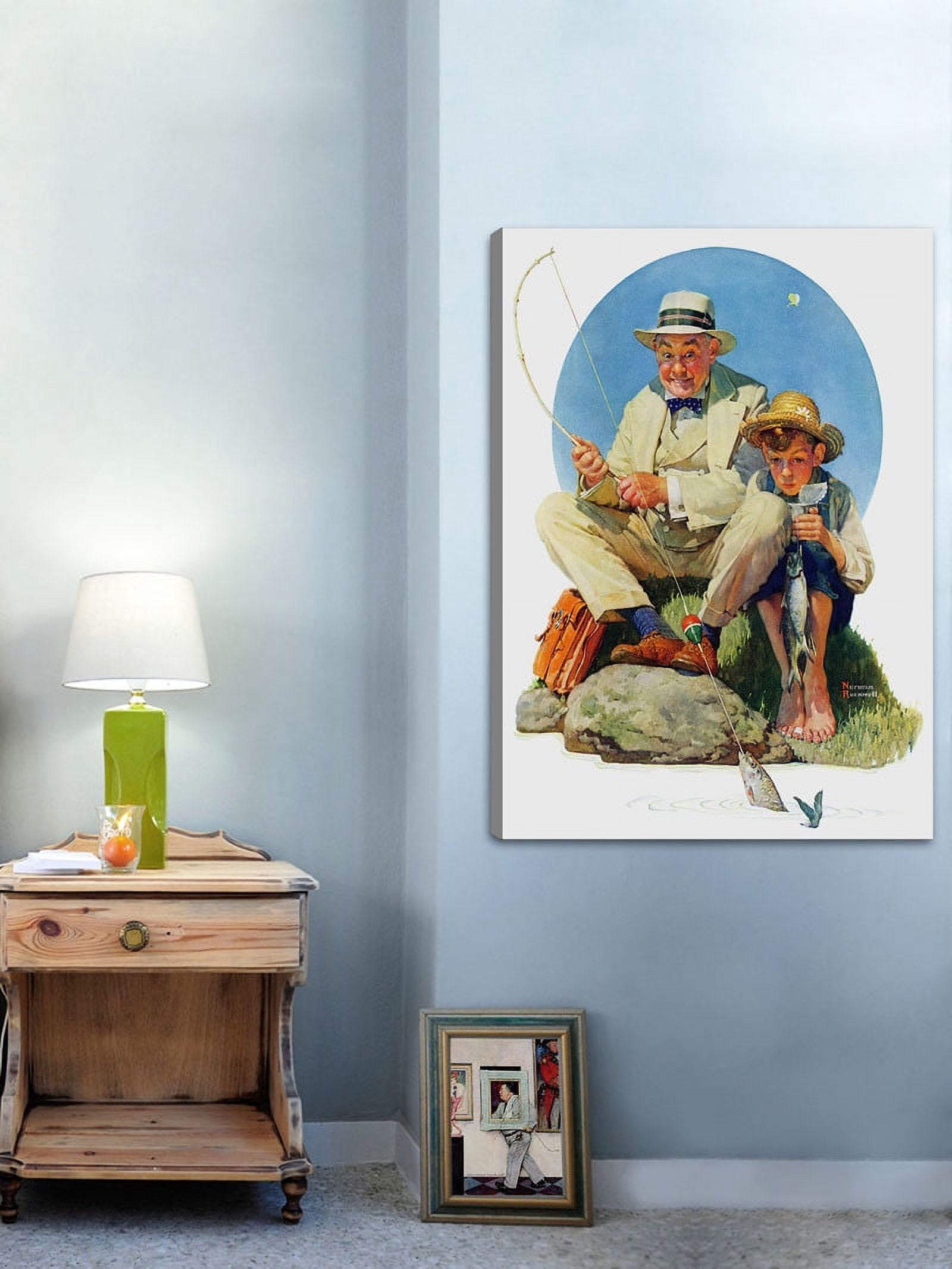 Marmont Hill "Catching the Big One" by Norman Rockwell Painting Print on Canvas