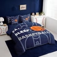 thumbnail image 2 of Erosebridal Basketball Ball Game Kids 7-Piece Twin Bedding Sets,Sport Theme Bedding Comforter Set For Boys,Reversible navy blue, 2 of 7