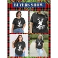 thumbnail image 5 of XCHQRTI Christmas Tree Shirt for Women Plus Size Tshirt Short Sleeve Graphic Top, 5 of 11