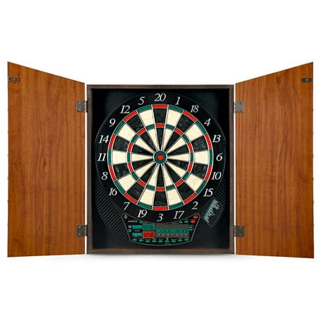 Regent Electronic Dartboard with Wooden Cabinet