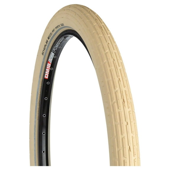 ZRQarq - Fat Frank Cruiser and Road Wire Clincher Bike Tire | 26 x 2.35 | Active Line | Crème/Reflective