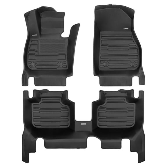 TuxMat - For BMW X2 2018-2023 Models - Custom Car Mats - Maximum Coverage, All Weather, Laser Measured - This Full Set Includes 1st and 2nd Rows