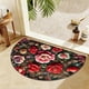 thumbnail image 5 of Uuiauoio Half Circle Bath Mat Non-Slip, Bathroom Rugs, Rubber Backing Absorbent Quick Dry Machine Washable Carpet for Bathroom Floor, Bedroom Home Decor 16" x 24", 5 of 6