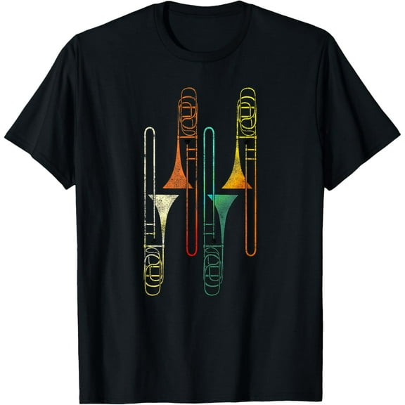 t-shirt Retro Trombone Shirt - Jazz Shirt mens t shirt，black，women，funny，misfits，men，journey