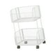 thumbnail image 5 of Cesta de frutas para cocina, carrito de almacenamiento de cocina con ruedas, contenedores de almacenamiento apilables Blanco, 5 of 9