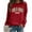 Red, variant on Women's Sweatshirt Long Sleeve Sweatshirt Pullover Women Blue Sweat Shirt Cute Winter Outfits for Women Young Women