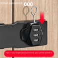 thumbnail image 5 of Cerradura de contraseña para armario, cerradura de gabinete sin perforaciones, cerradura antirrobo para cajón, cerradura para refrigerador con cerradura, cerradura para puerta de archivador, 5 of 5