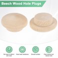 thumbnail image 2 of Uxcell Paquete de 50 Tapones de Madera para Agujeros de Tornillo, 15 x 10mm Tapones de Madera de Haya con Cabeza Plana Cubierta Decorativa de Madera, 2 of 6