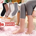 thumbnail image 4 of Womens Fuzzy Socks Soft Warm Fluffy Socks Winter Sleep Thermal Plush Casual Cozy Home Socks, 5 Pairs, 4 of 6