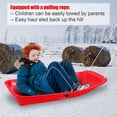 thumbnail image 6 of 2pcs Plastic Snow Sled for Outdoor Snow Sports Sliding Ski,Red&Green 88*42*11cm, 6 of 14