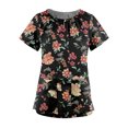 thumbnail image 1 of Vedolay Women Shirts Fashion Women 2023 Fashion Deep V-Neck Short Sleeve Tops Solid Casual Loose Basic T Shirt,Pink L, 1 of 3