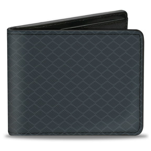 Buckle-Down Wallet, Bifold, Snake Black Mamba Black Gray, Vegan Leather