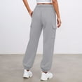thumbnail image 4 of HXWCHs Women's Lined Cargo Sweatpants Loose Fit Athletic Joggers WITH Multiple Pockets for Casual Fall Outfits L Light Gray, 4 of 6