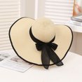 thumbnail image 2 of SikaFu Big Eaves Folding Bow Bowl Ms. Version Of The Trendy Outdoor Beach Sun Hat Sunscreen Hat, 2 of 5