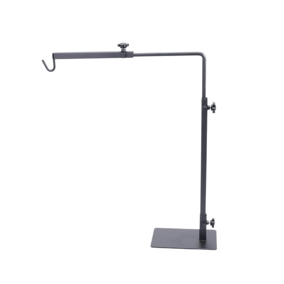 FOLOYORI 1Set Iron Light Stand for Standing Reptile Lamp 60x12x10cm Black