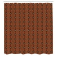 thumbnail image 2 of Ambesonne Ethnic Shower Curtain, Vertical Tribal Ornament Art, 69"Wx70"L, Redwood and Dark Brown, 2 of 4