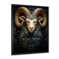thumbnail image 2 of Designart "Capricorn Constellation in the Sky II" Animals Framed Wall Art - Traditional Yellow Goat Living Room Framed Canvas Art, 2 of 6
